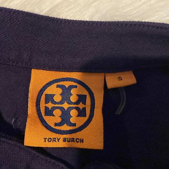 Tory Burch Deep Blue Blouse with Ruffle Accents - Picture 2 of 3